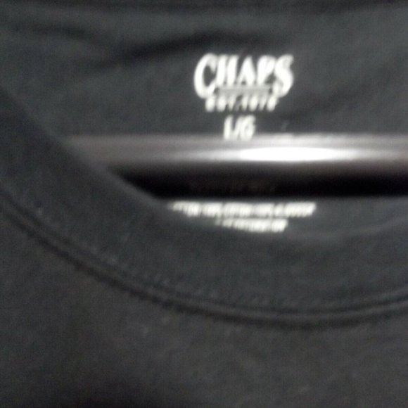 Chaps Men's Black T-Shirt Size Large - Picture 2 of 6